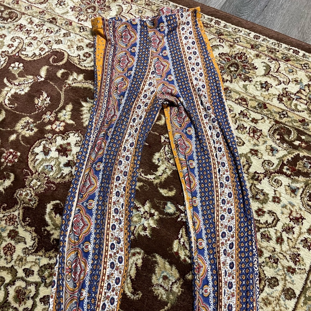 Colorful Paisley Patterned Pants